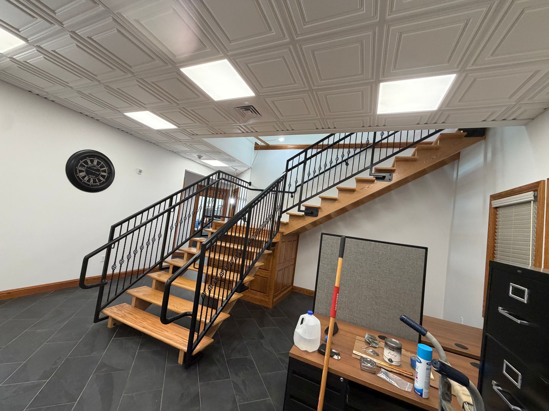 Custom metal handrail fabricated and installed in the Lehigh Valley