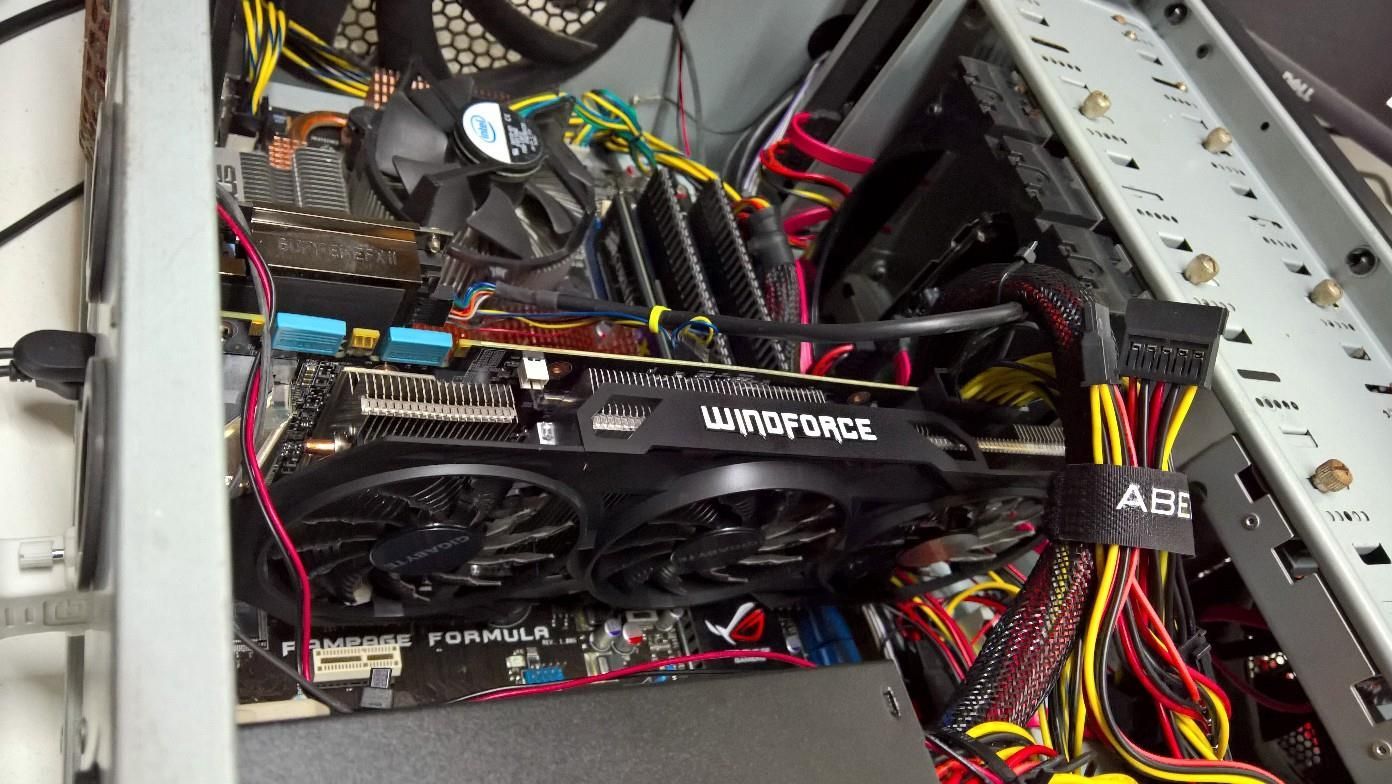 Inside of a Computer, a Graphics Card is Installed — Tech Aid In Moffat Beach, QLD