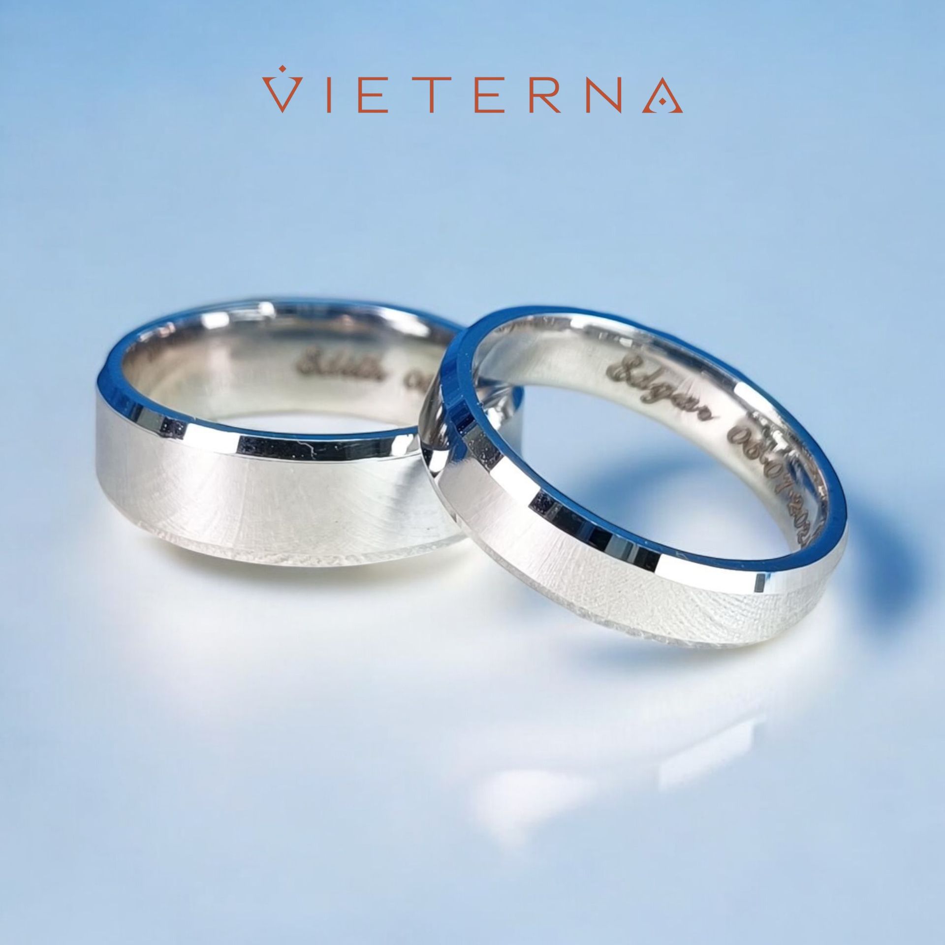 Anillos de matrimonio Oro Blanco 10 Kilates