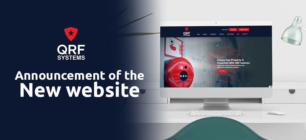 An announcement of the new website for qrf systems