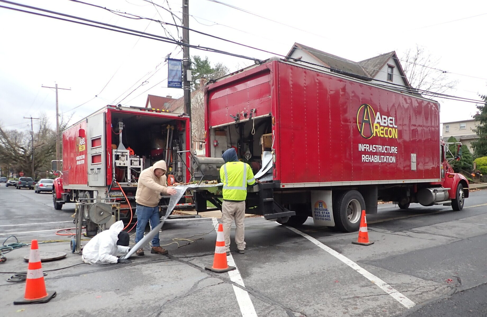 CIPP pipe liner installation in Nazareth, PA