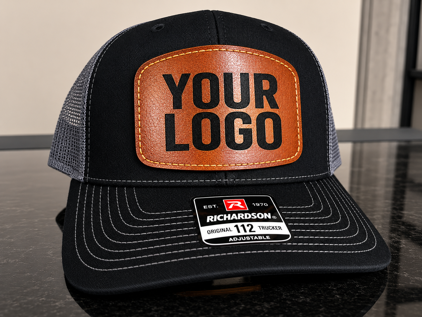 Custom Laser-Engraved Leather Patch Hats