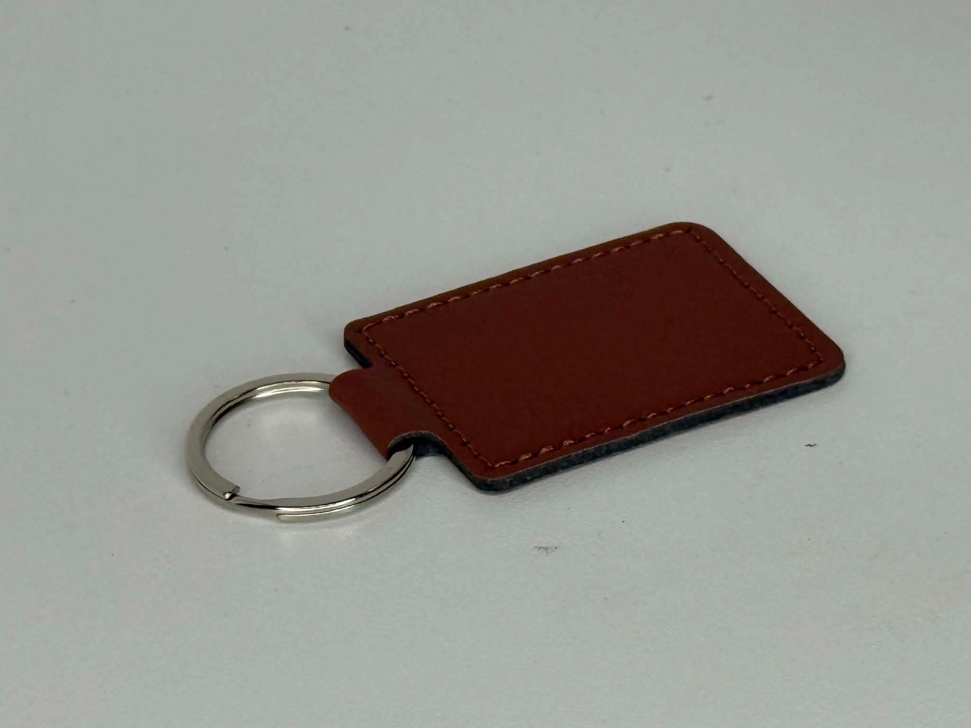 Custom Engraved Leather Keychain