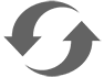 a pair of arrows pointing in opposite directions in a circle .