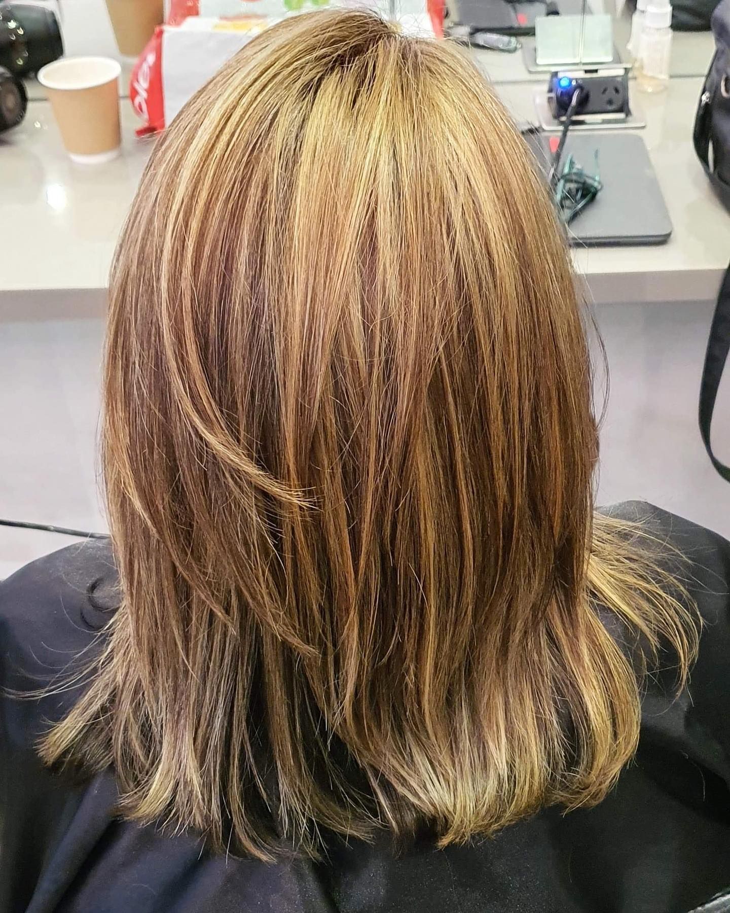 Woman's Hair, Shoulder Length, Brown With Blonde Highlights — Artistry Of Hair in Redlynch, QLD