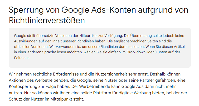 Die Grafik erklärt den Grund für Kontosperrungen