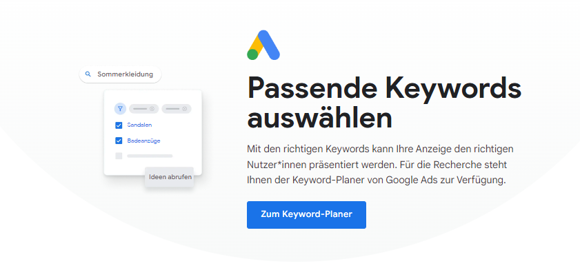 Google Ads Online Marketing Keyword Research