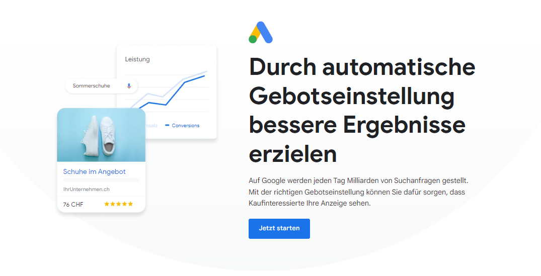 Keyword Gebot mit smart bidding