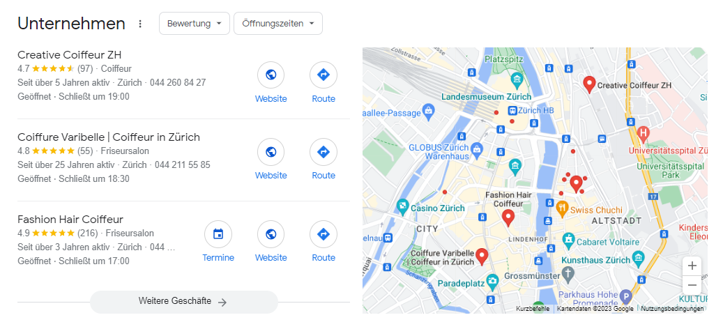 Map Pack Ergebnisse Local SEO