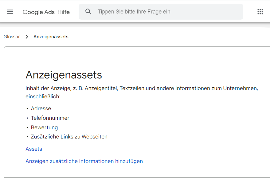 Mobile Google Ads Anzeigenerweiterungen