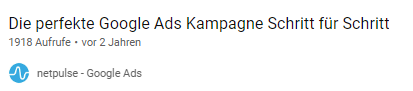 YouTube Video Titeloptimierung