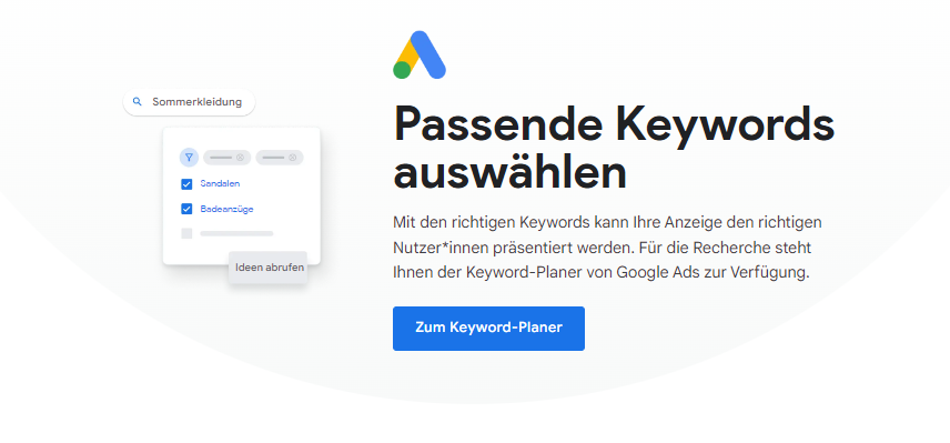 Keyword planner