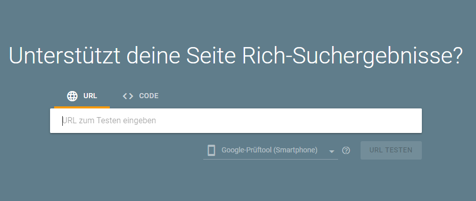 Google-Prüftool  zu Rich-Suchergebnisse
