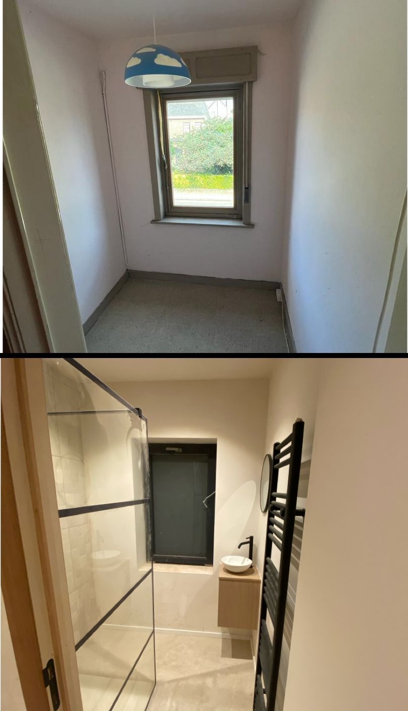 Verschil tussen oude en nieuw geplaatste badkamer