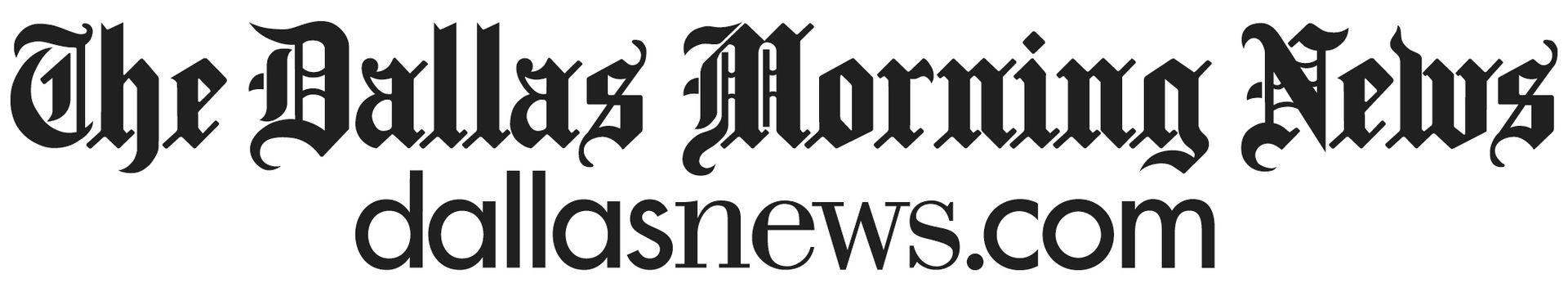 A black and white logo for the dallas morning news