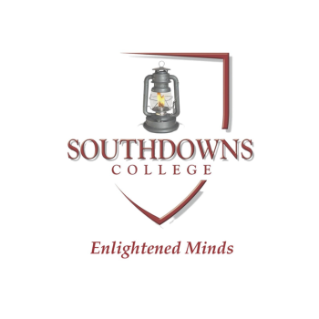 Southdowns College logo with lantern emblem and motto “Enlightened Minds”