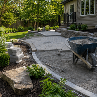 Landscaping and paver patio installation