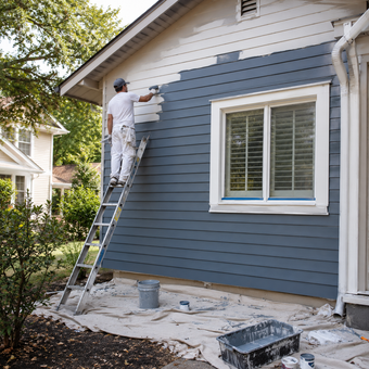 Exterior house painting project