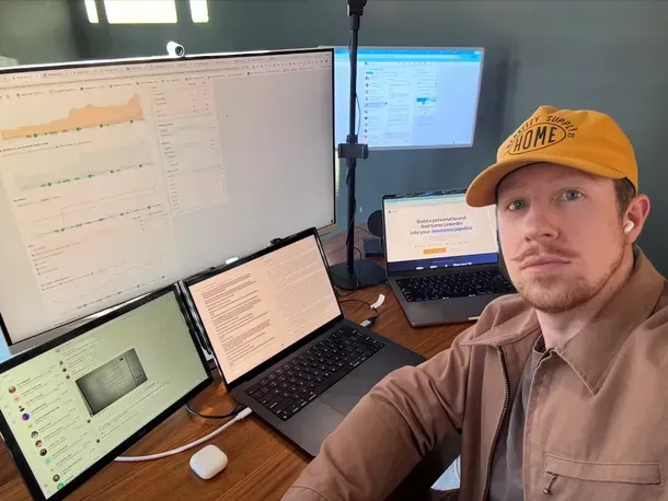 Contractor Marko team member working on contractor SEO in the Denver office