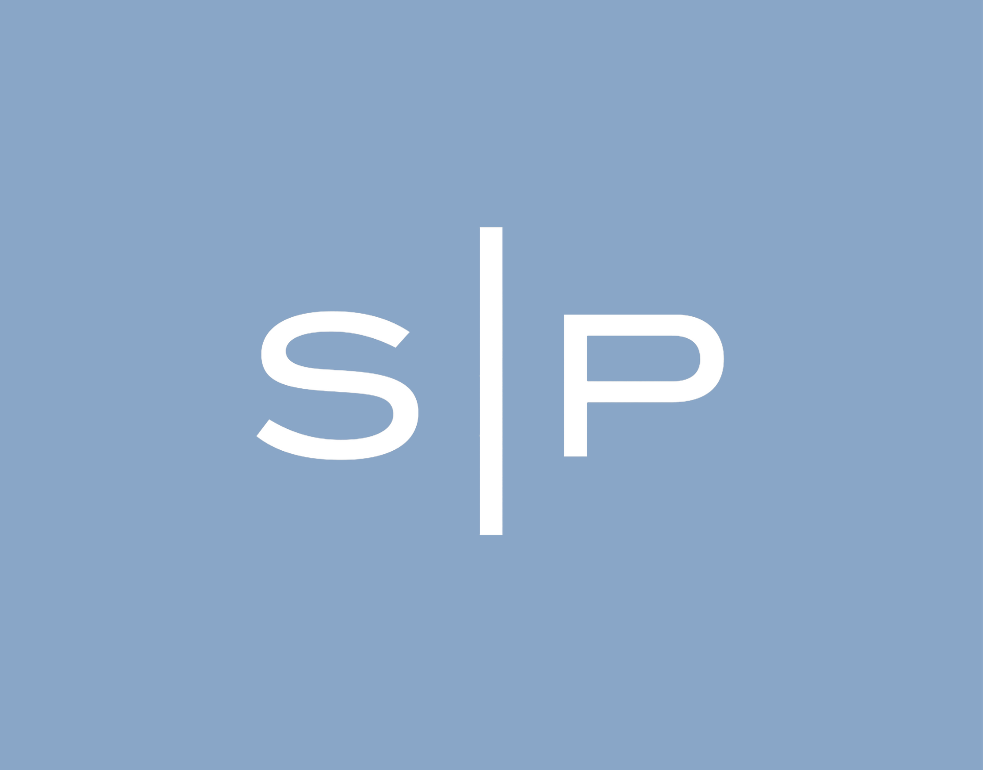 The letters s and p are on a blue background.