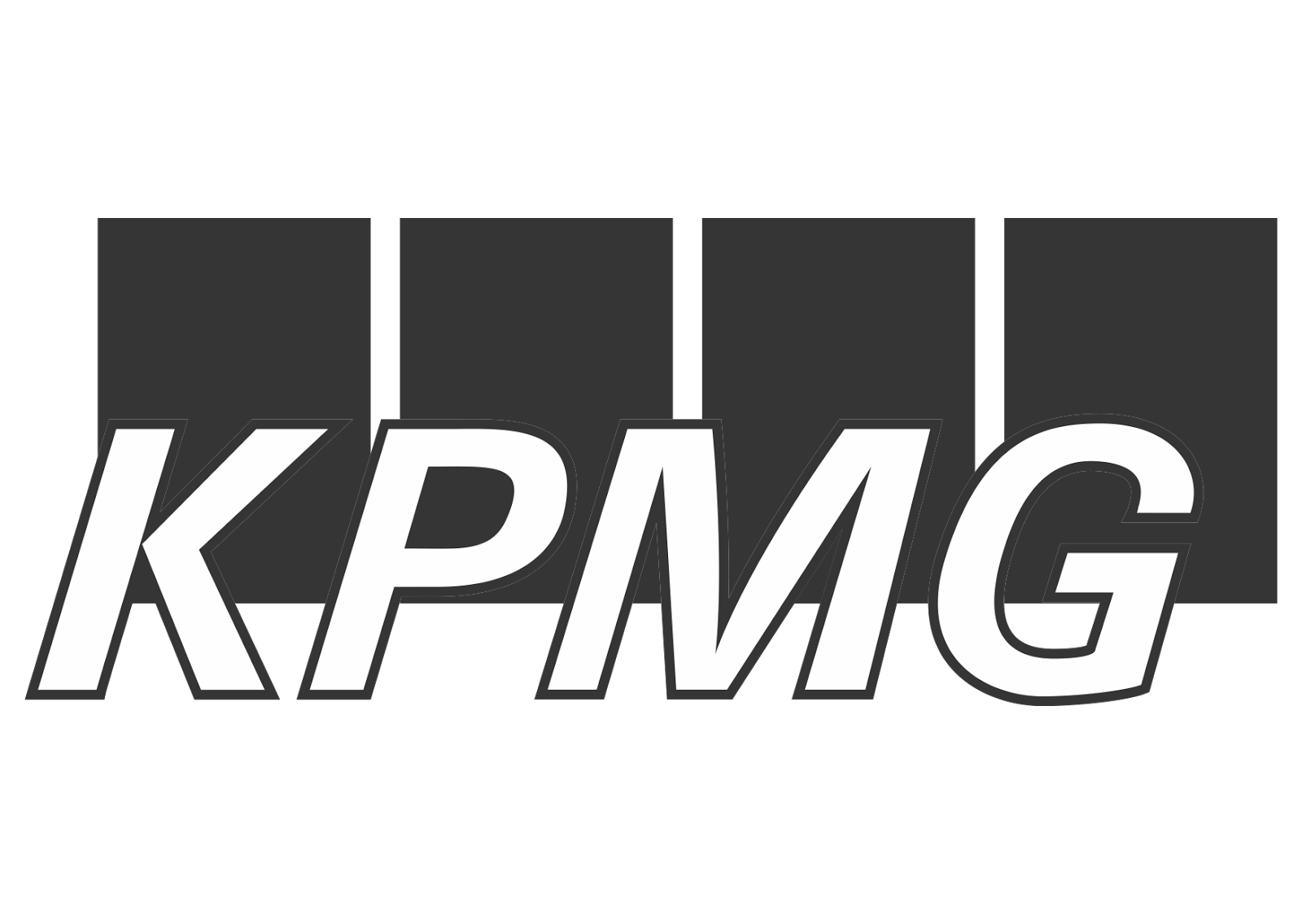 KPMG logo: white