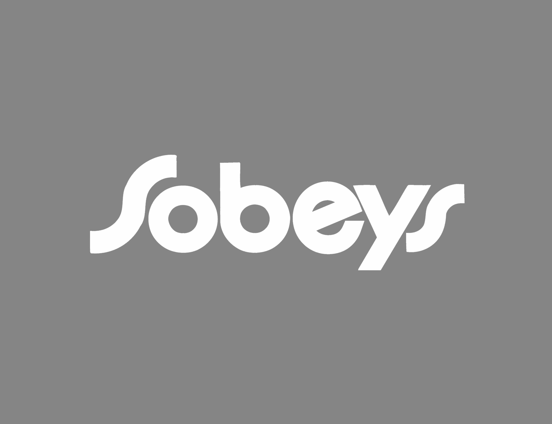 Sobeys logo in white text on a gray background.