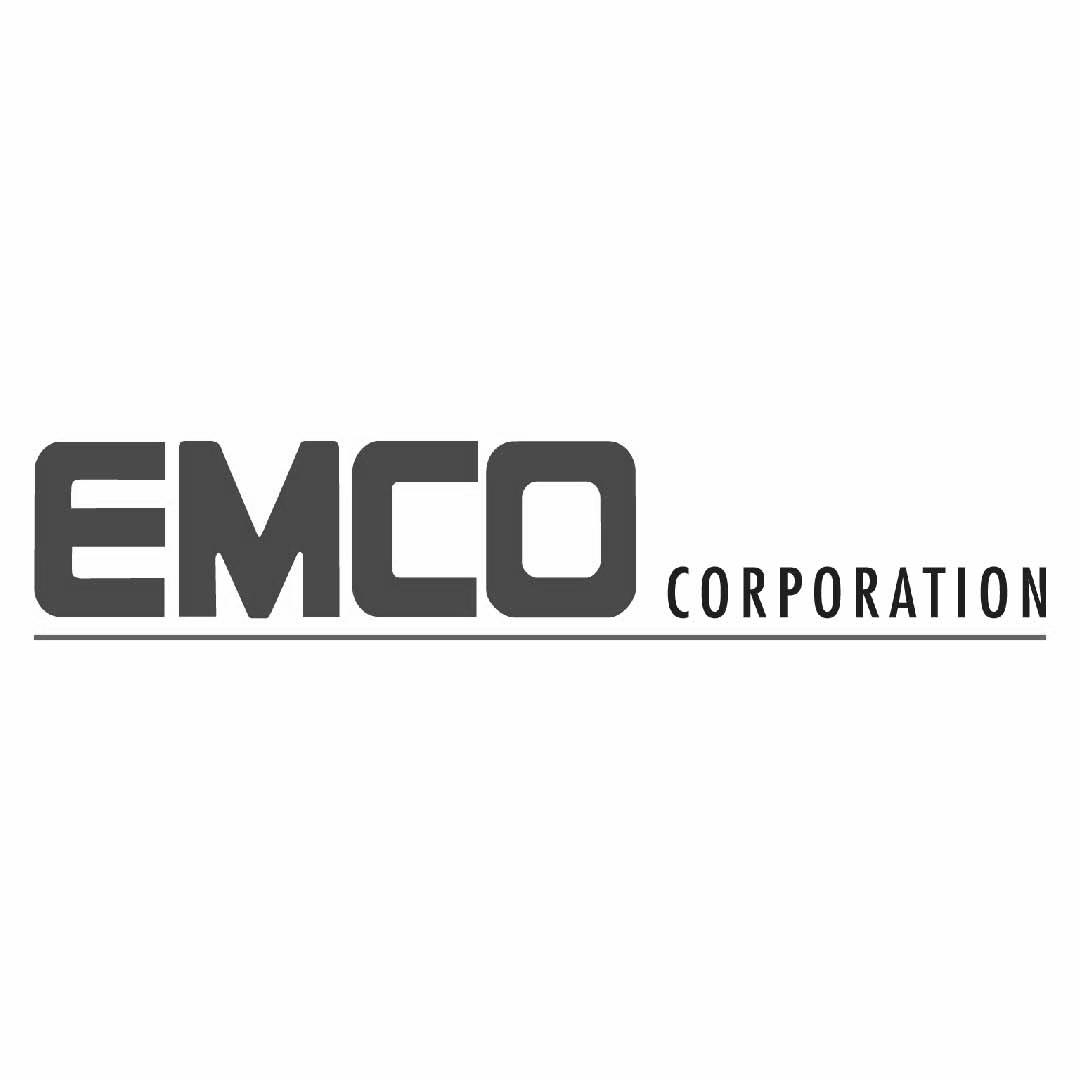 EMCO Corporation logo with the company name in bold, dark gray letters.