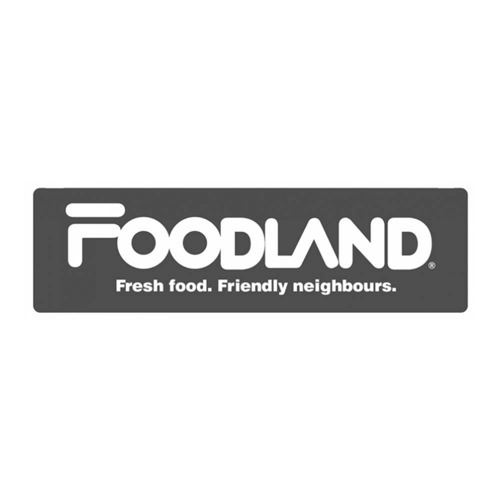 Foodland logo: white text