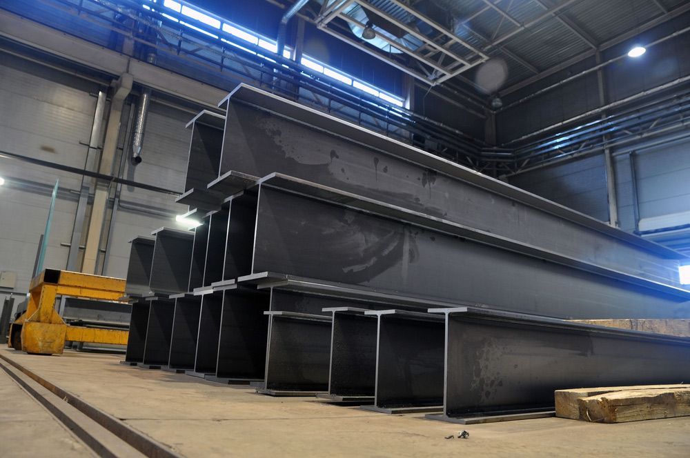 Metal Beam In Workshop — BM Steel Fabrication In Forster, NSW