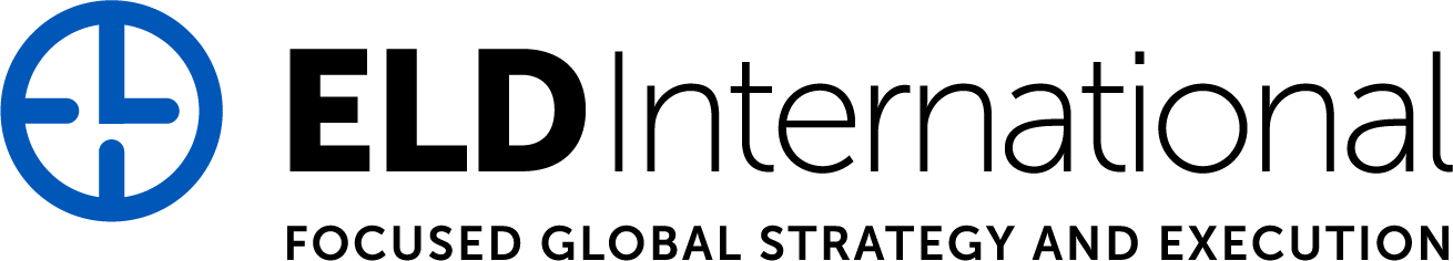 The ELD International logo features a blue circular icon next to the text