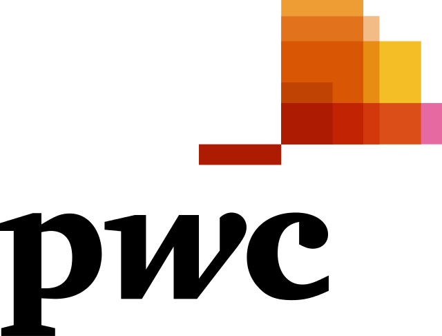 The PwC logo: the lowercase black letters