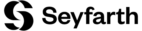 Black Seyfarth logo featuring a stylized letter S emblem next to the company name in a bold, sans-serif font.