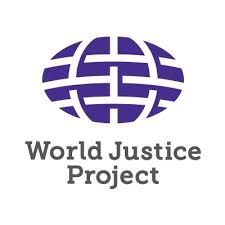 The World Justice Project logo, featuring a purple stylized globe symbol above the text