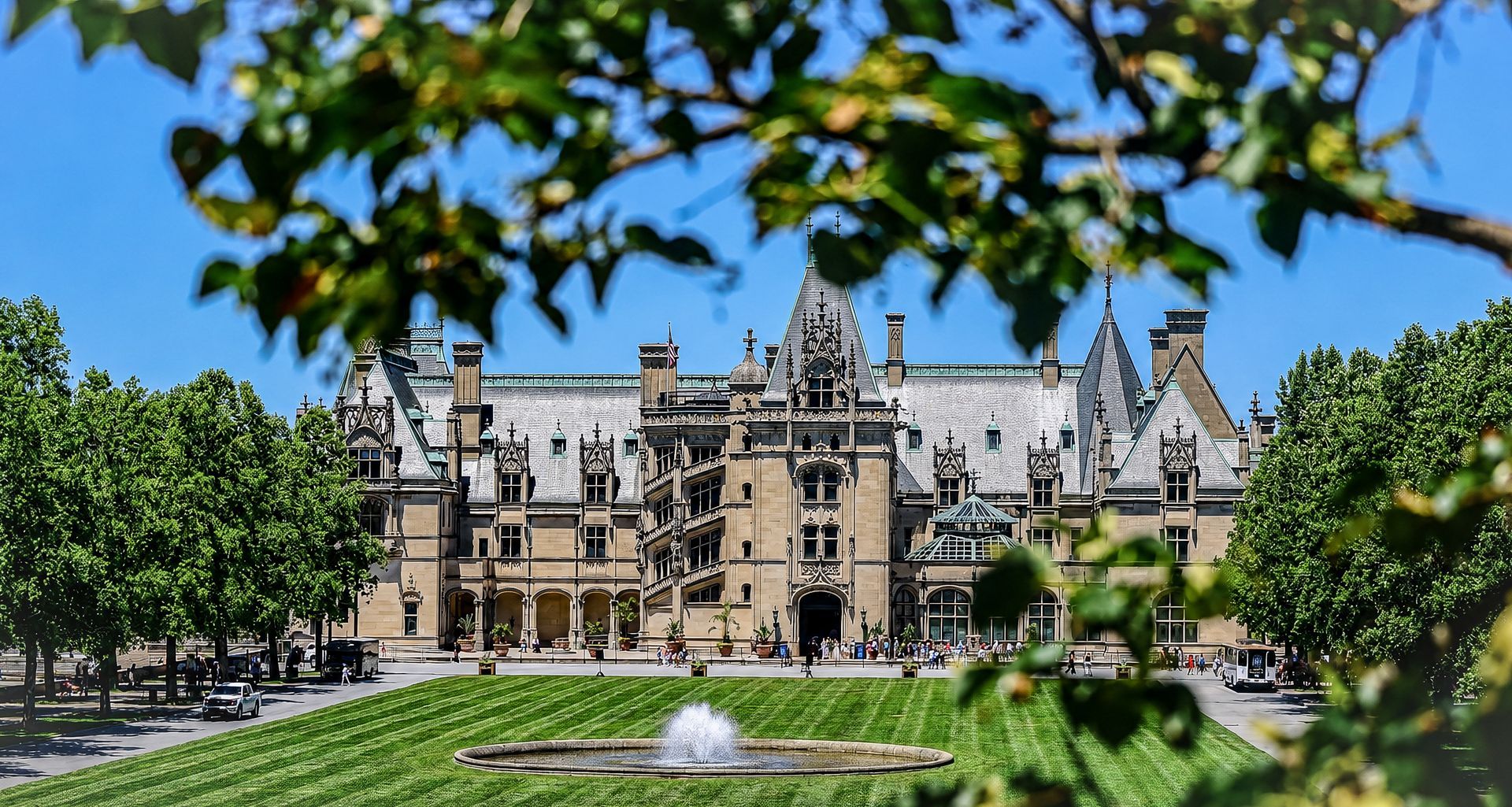 Ground-level architectural photograph of Biltmore Estate