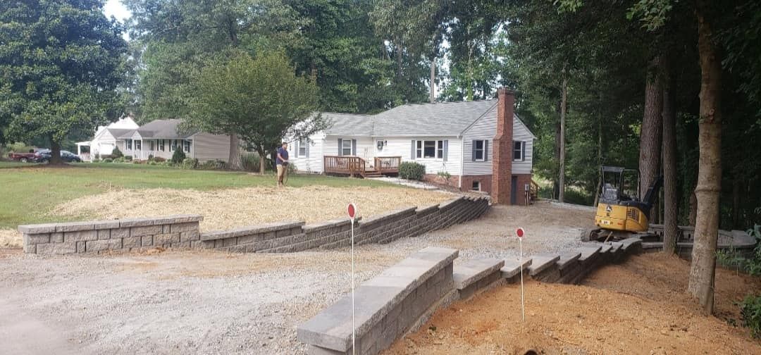 A house is being built in the middle of a forest.