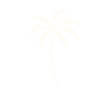 Faint yellow palm tree silhouette on a white background