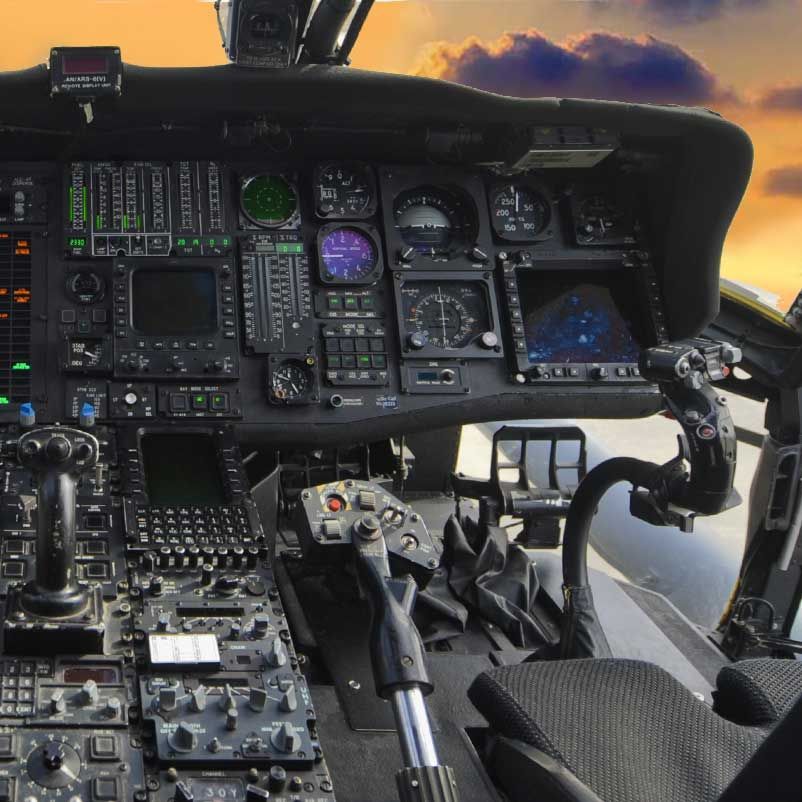 Helicoptor cockpit