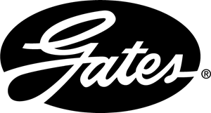 The white Gates brand logo, featuring stylized text inside a black horizontal oval.