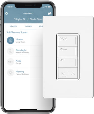 A smart phone with a remote control next to it.Premier Lighting & Home Automation in Dallas Fort Worth (DFW).home automation Dallas, Collin, Denton, Tarrant, Rockwall, Wise, Grayson, and Kaufman.