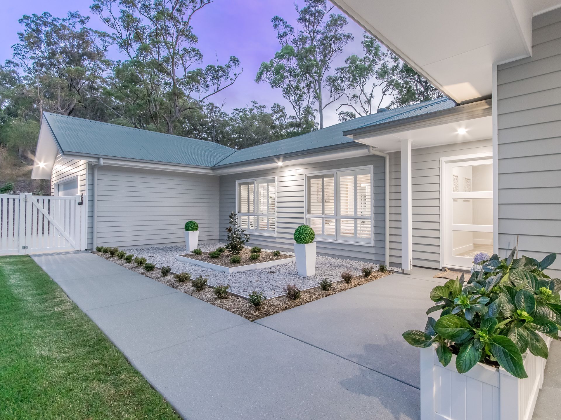 A Modern Gray House With a Green Roof — Michael Duncan Constructions Pty Ltd in Burleigh Heads, QLD