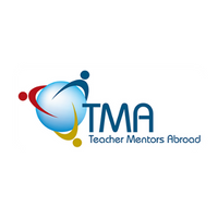 Logo for Teacher Mentors Abroad, featuring a globe with connecting figures.