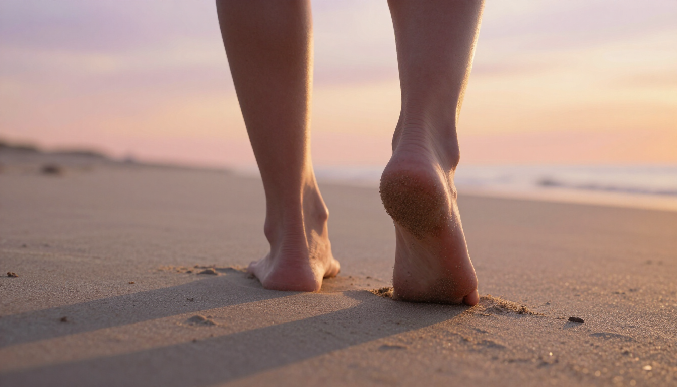 Stylish summer sandals on a sunny wooden deck.