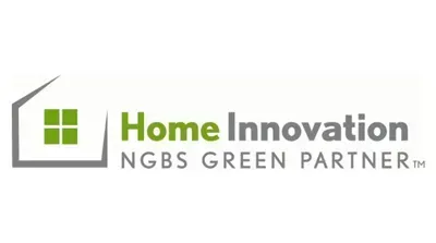 Home Innovation logo with green house icon and “NGBS Green Partner” text