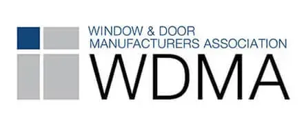 WDMA logo with gray and blue window icon and black text for Window & Door Manufacturers Association