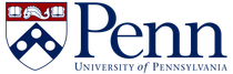 University of Pennsylvania logo with shield and navy text on a white background