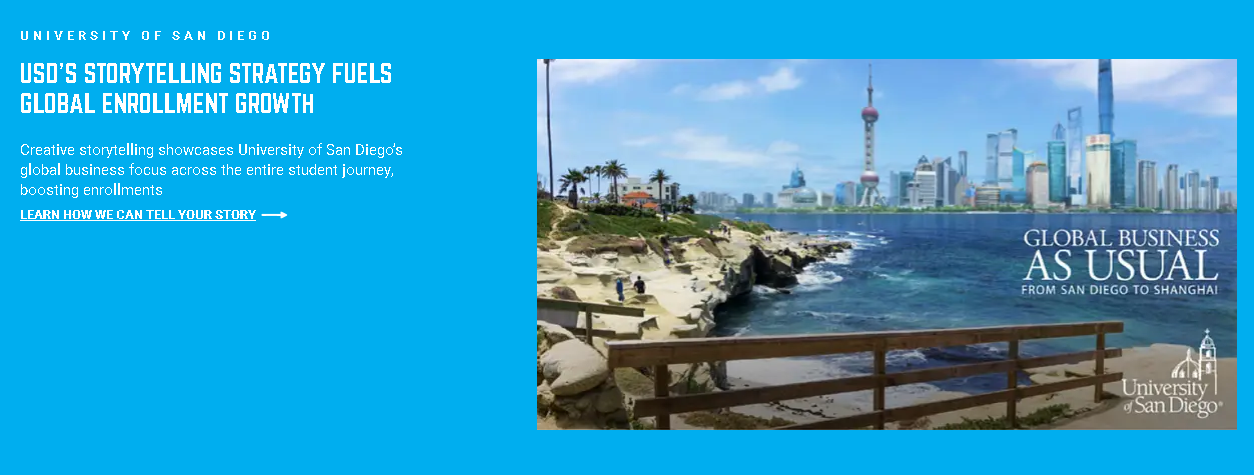 Global Business As Usual campaign creative for University of San Diego