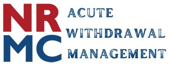 NRMC Acute Withdrawal Management logo in red and blue.