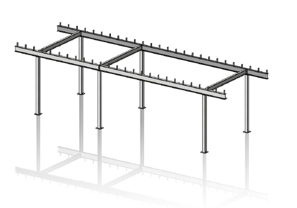 Constructie voor tuinhuios