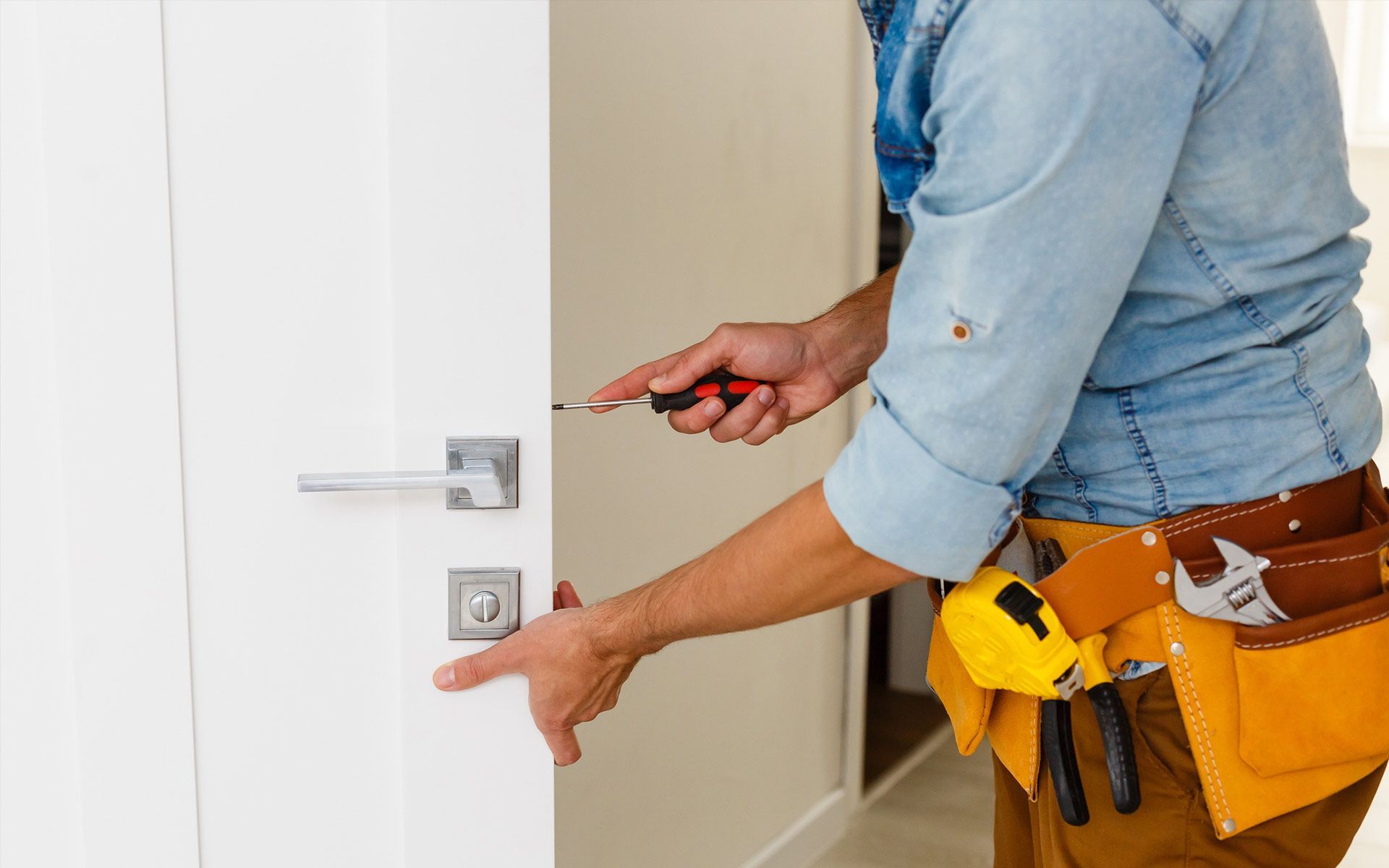 Fixing The Door — Parramatta, NSW — Allsafe Locksmith