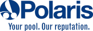 Polaris logo with blue sail icon and tagline “Your pool. Our reputation.”